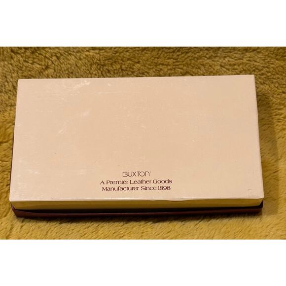 Buxton Brown Leather Tri Fold Organizer Wallet Vintage checkbook designer chic - Picture 3 of 11